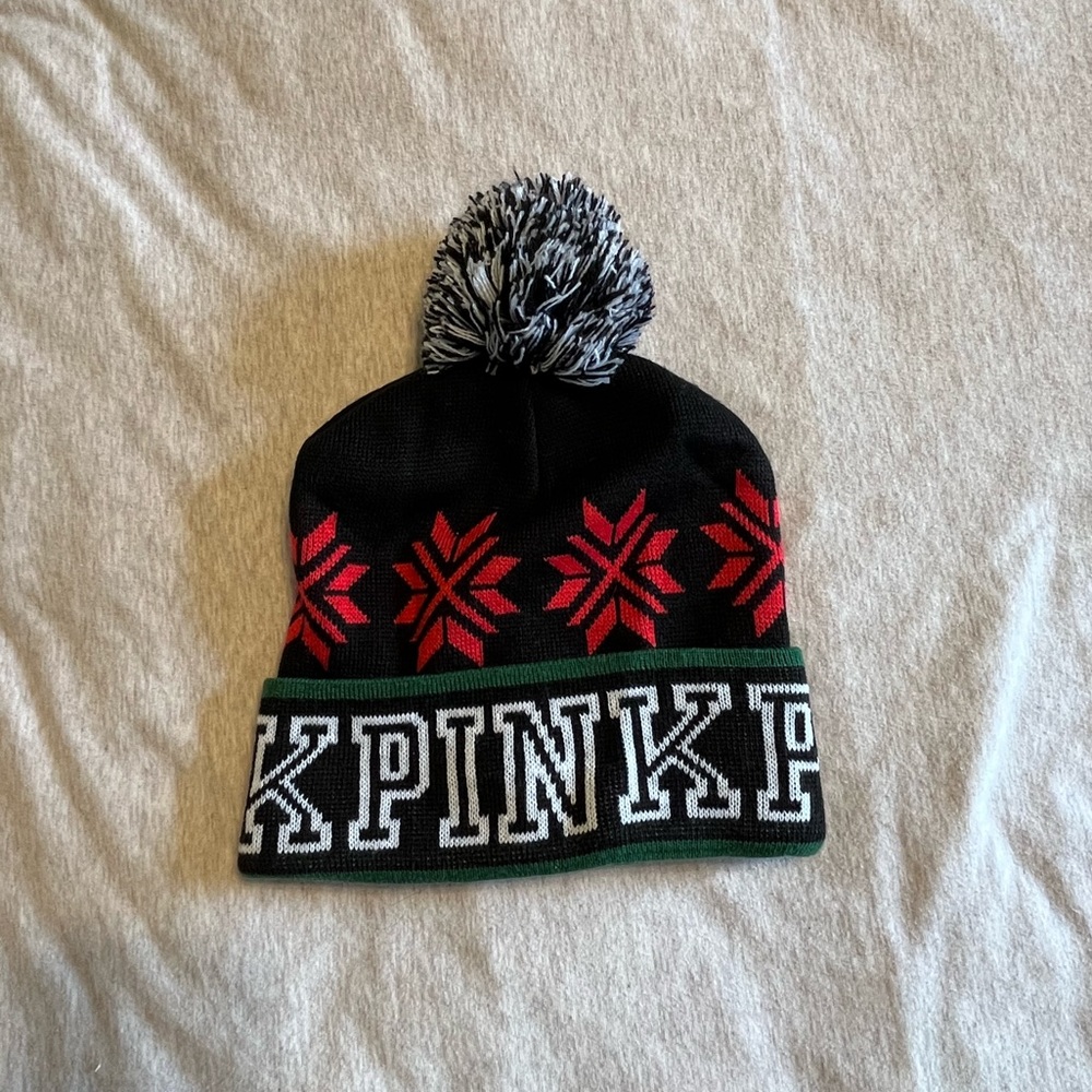 NWOT PINK beanie with Pom Pom